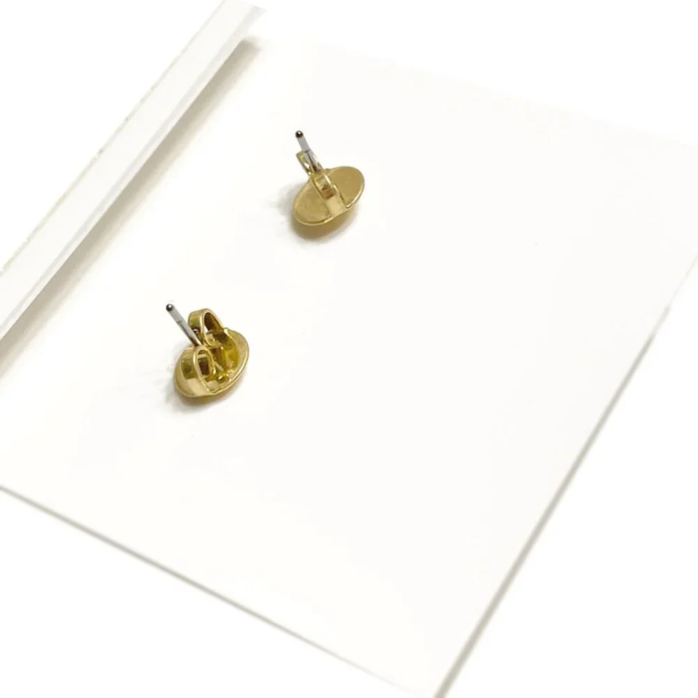 TORY BURCH Roxanne Stone & Logo Drop Earrings NWOT